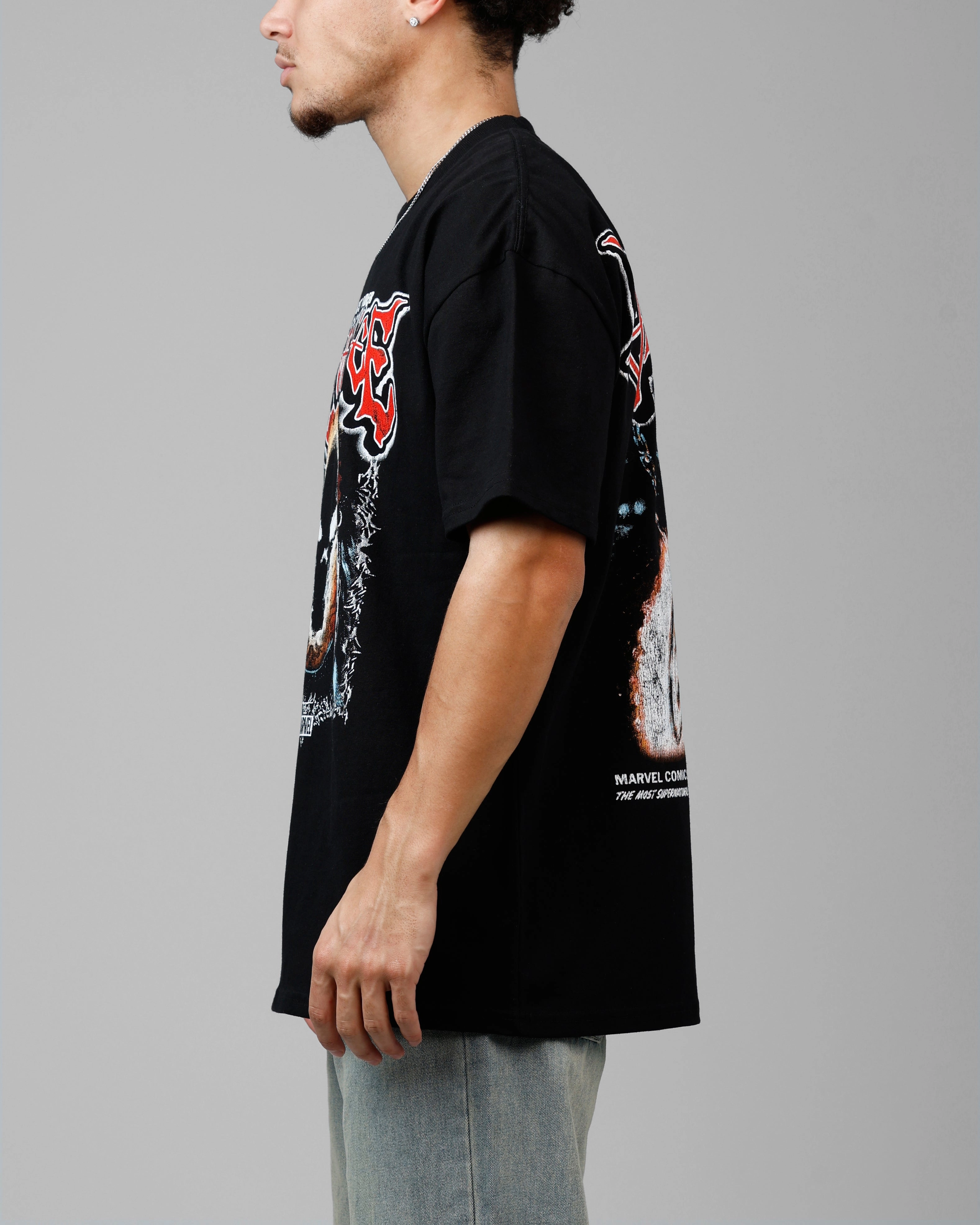Holiday Comfort Style Unisex Core Loiter Marvel Ghost Rider Heavyweight T-Shirt Black