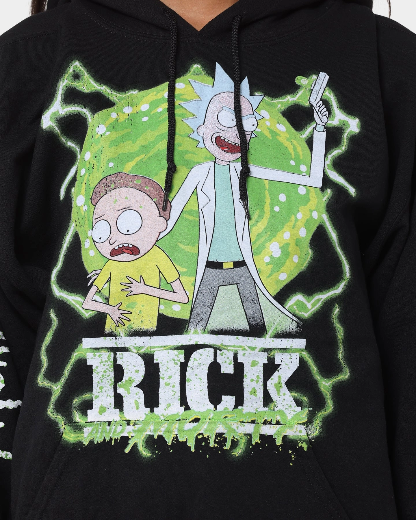 Goat Crew X Rick And Morty Portal Hoodie Black High-Tech Fabric