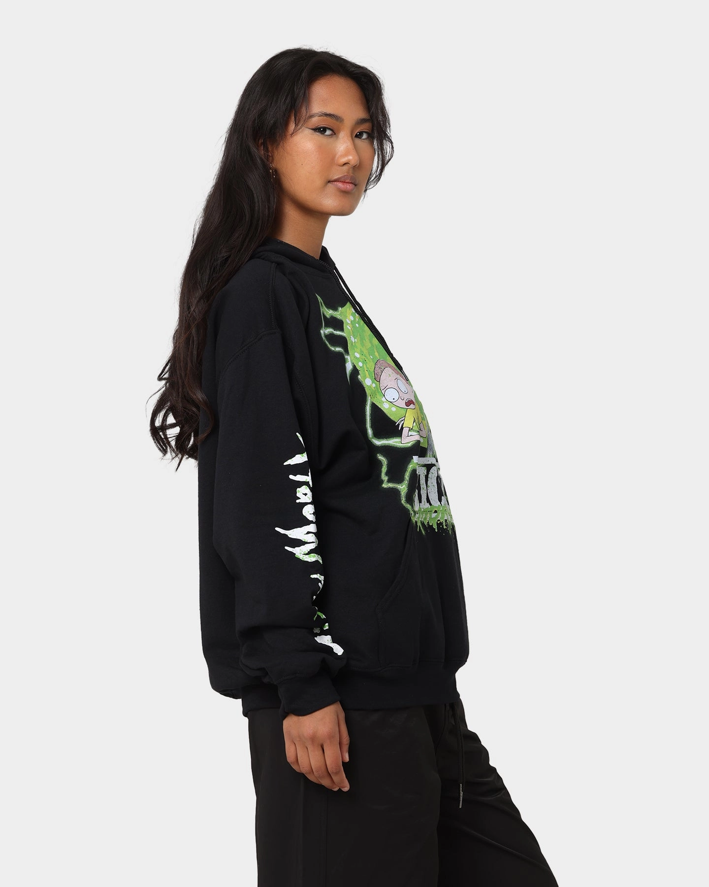 Schedule Goat Crew X Rick And Morty Portal Hoodie Black