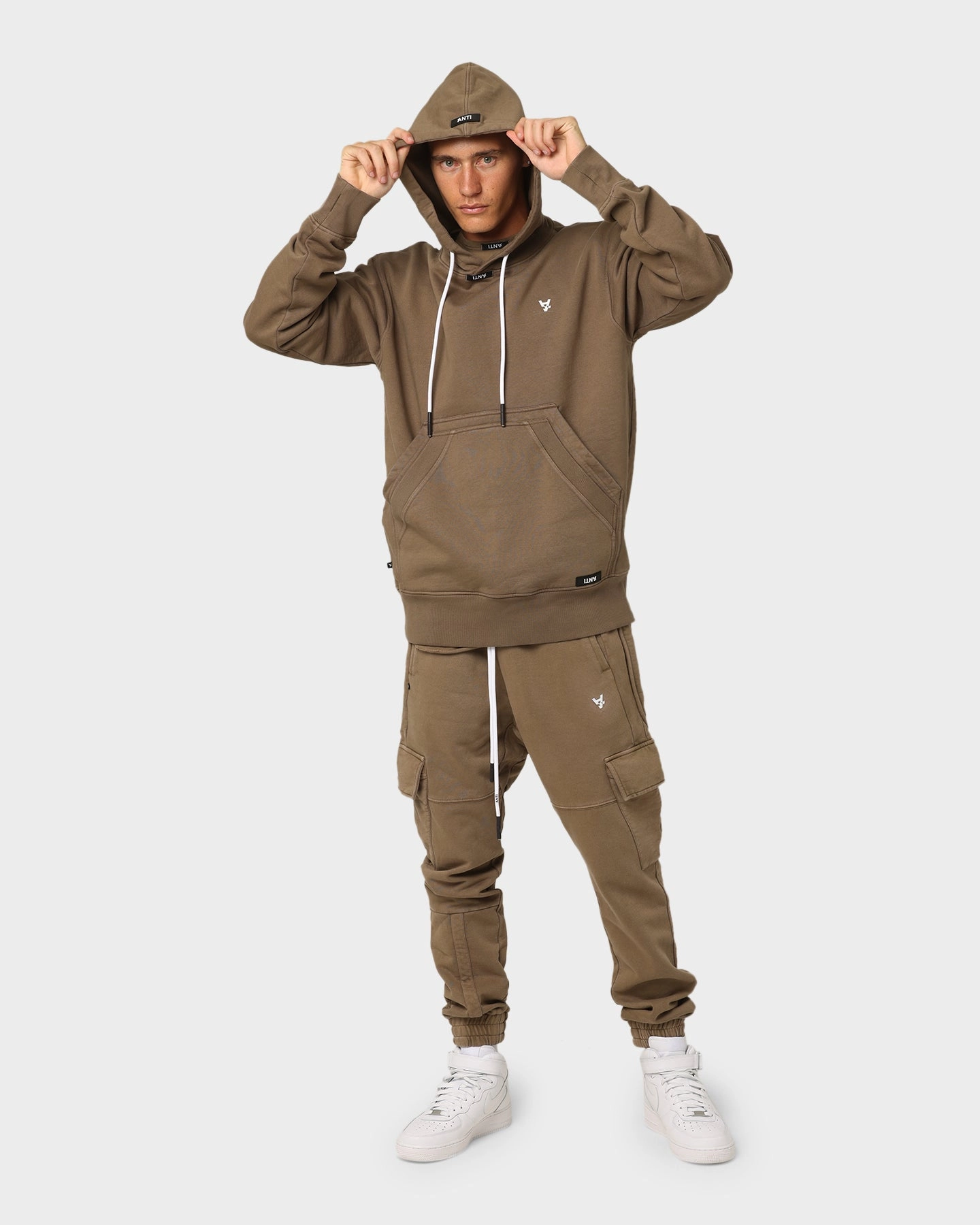 Sticker The Anti Order Anti Essential Hoodie Vintage Brown