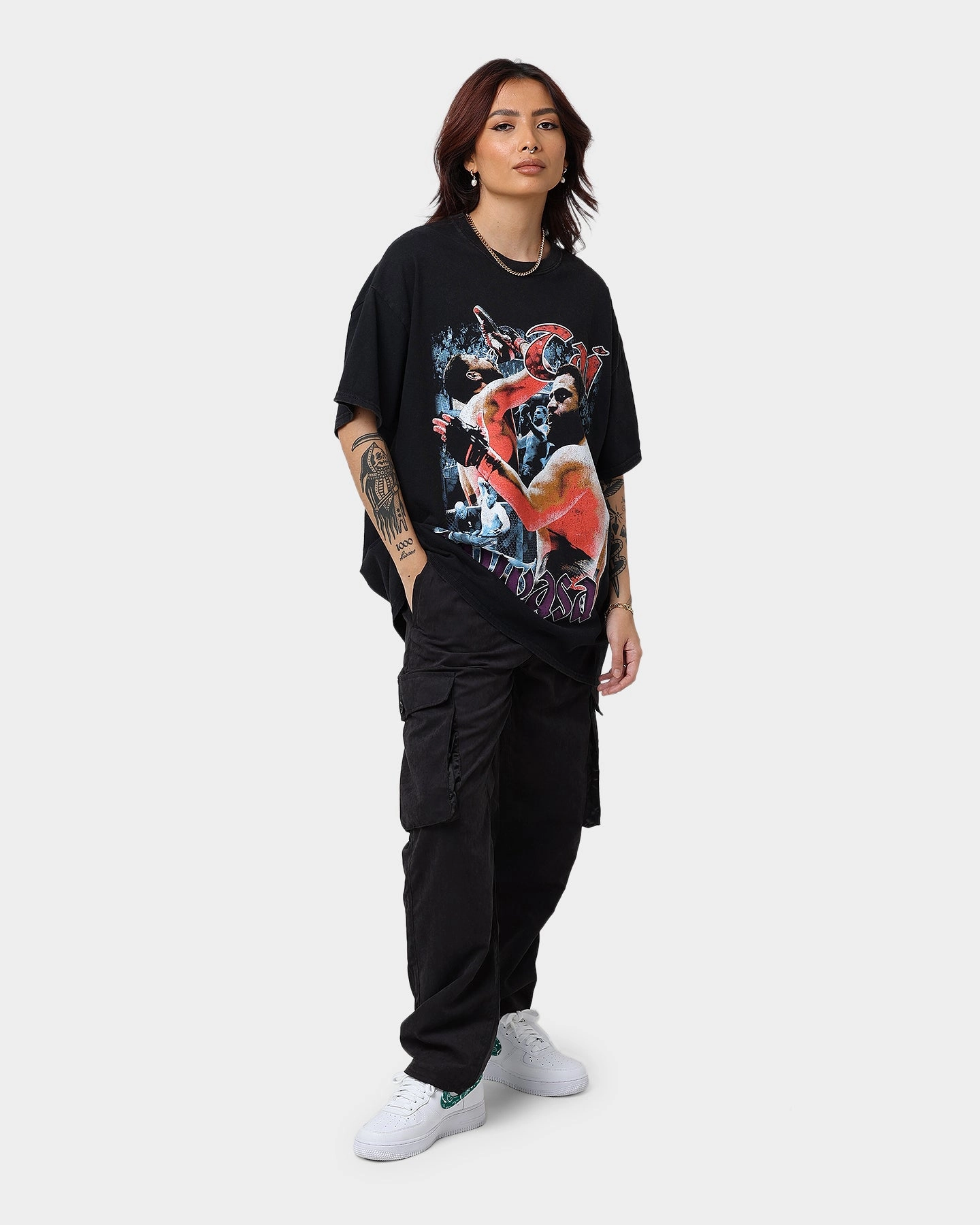 Goat Crew X Tai Tuivasa Bam Bam Vintage T-Shirt Washed Black Modern innovation