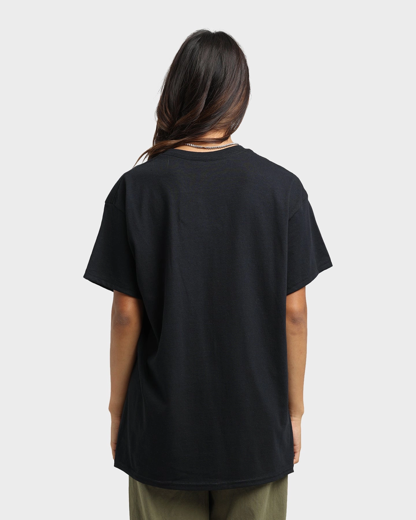 Yarn Dyed Fabric Goat Crew Best Buds T-Shirt Black