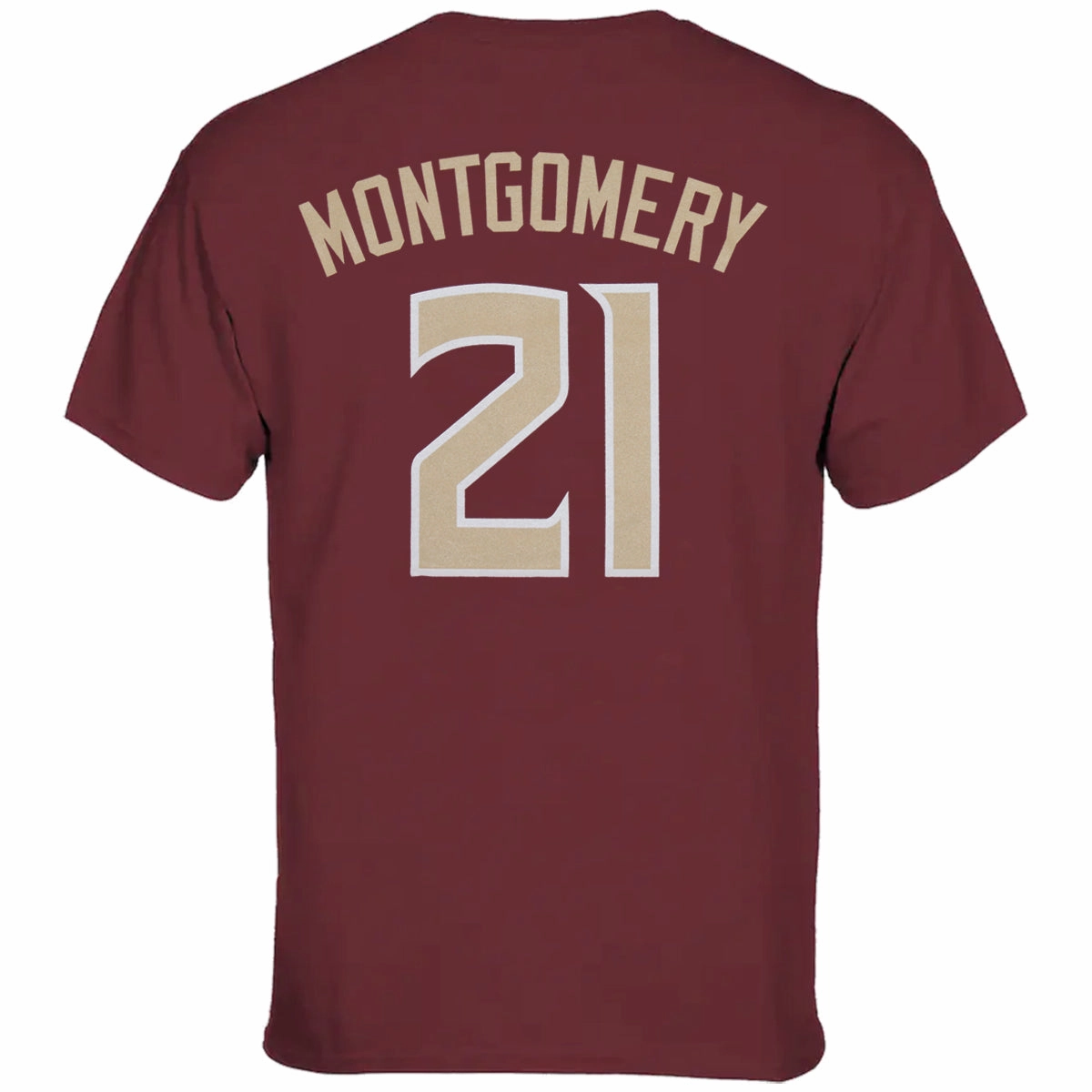 Retro Brand Adult/Unisex Seminoles Carson Montgomery #21 Short Sleeve T-shirt Perfect Layer Wear