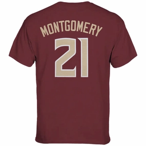 Retro Brand Adult/Unisex Seminoles Carson Montgomery #21 Short Sleeve T-shirt Perfect Layer Wear