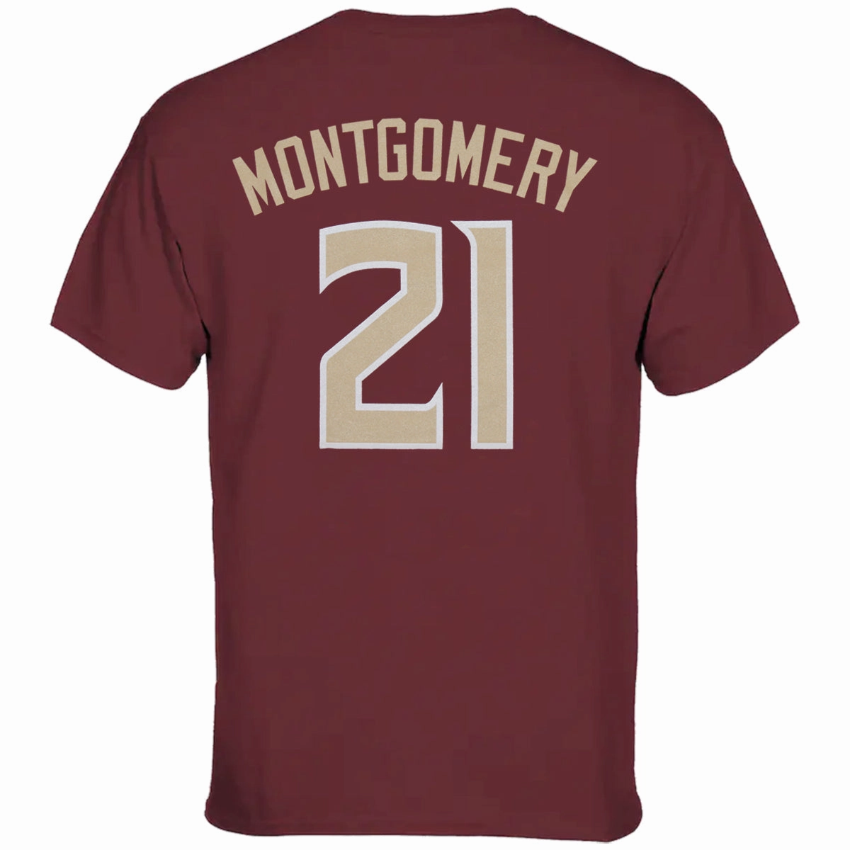 Retro Brand Adult/Unisex Seminoles Carson Montgomery #21 Short Sleeve T-shirt Fashionable Option
