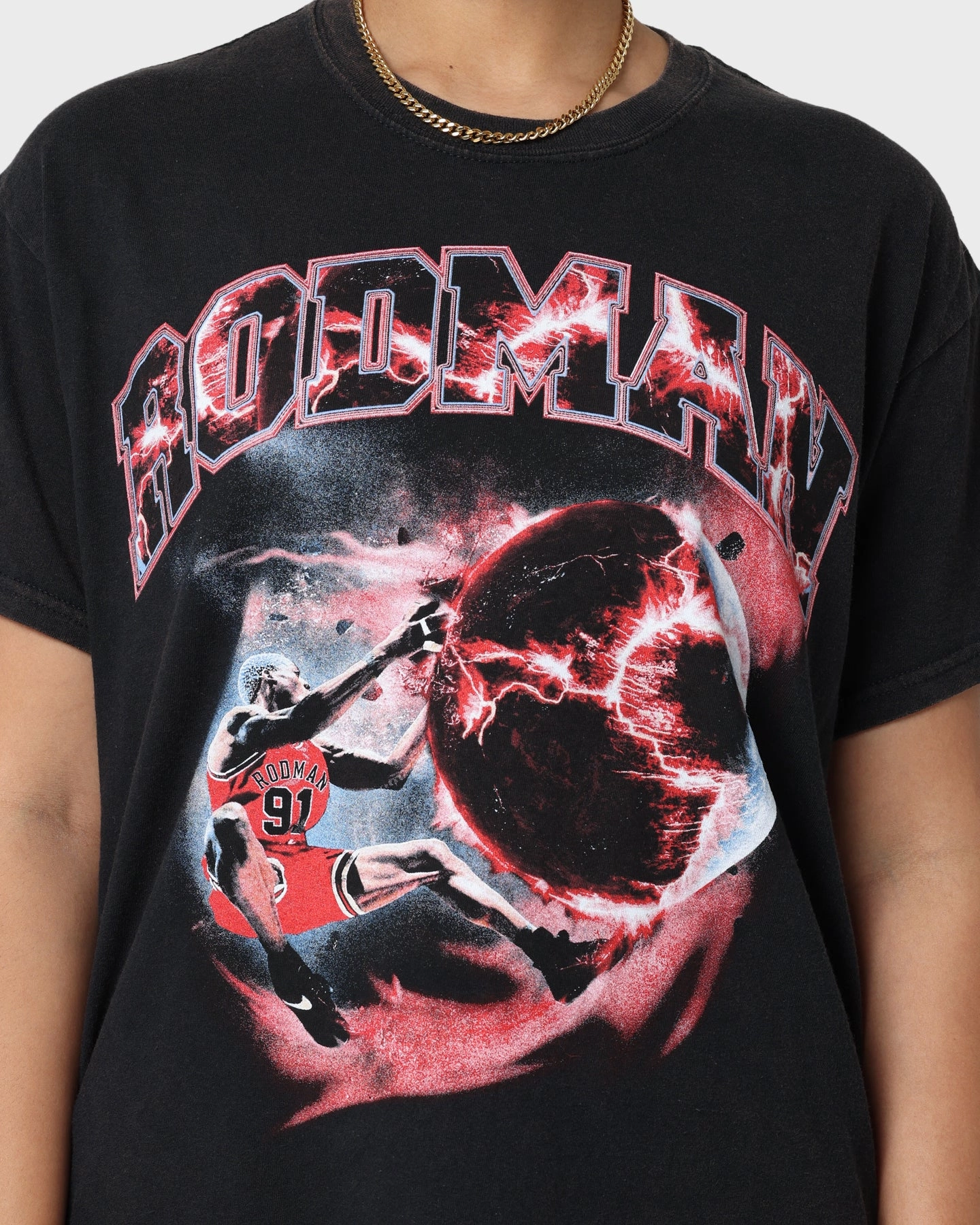 Simple Layer Rodman Brand Planet Dunk Vintage T-Shirt Black Wash