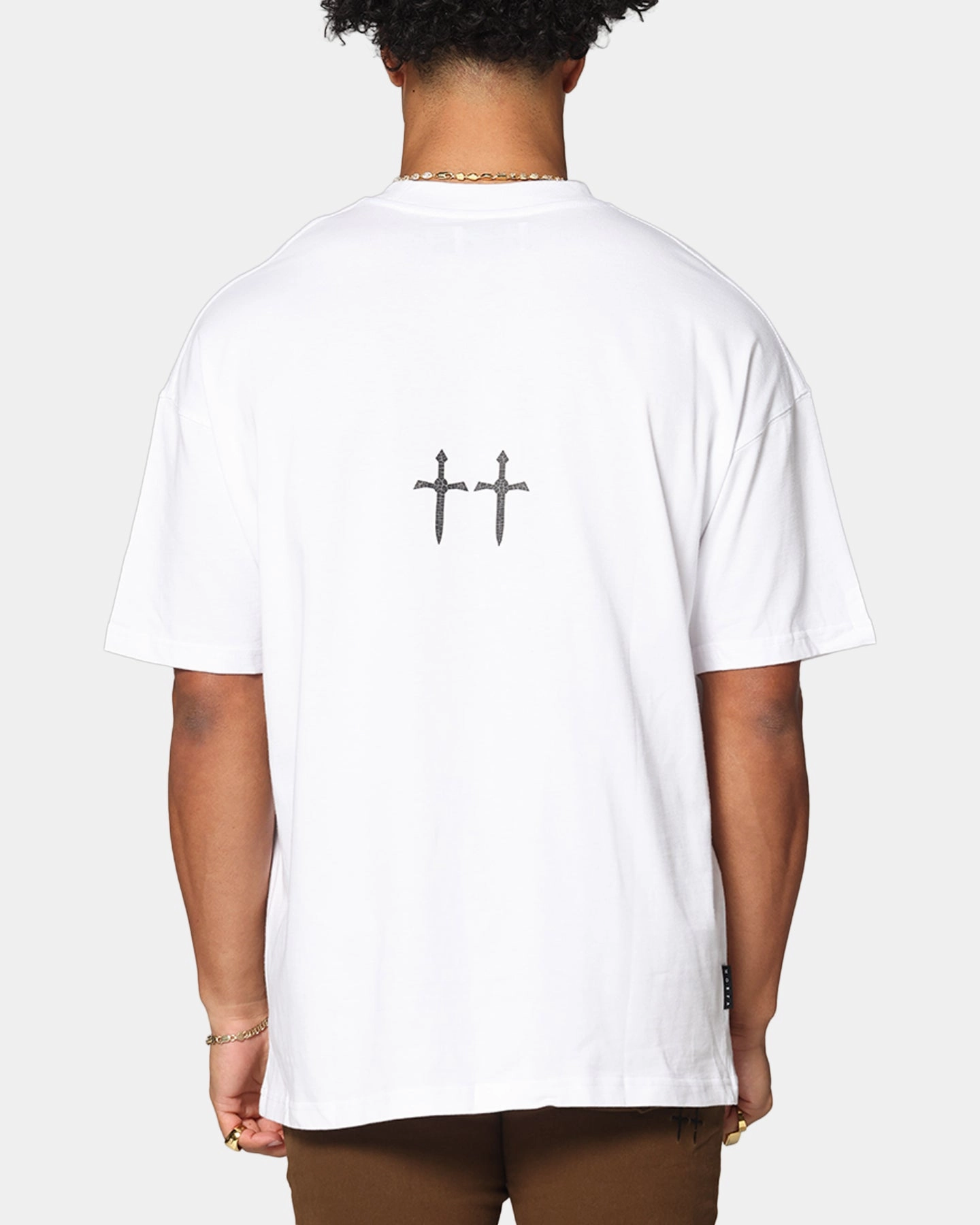 Fashionable Sweat Absorbent Saint Morta Dynasty Boxy T-Shirt White
