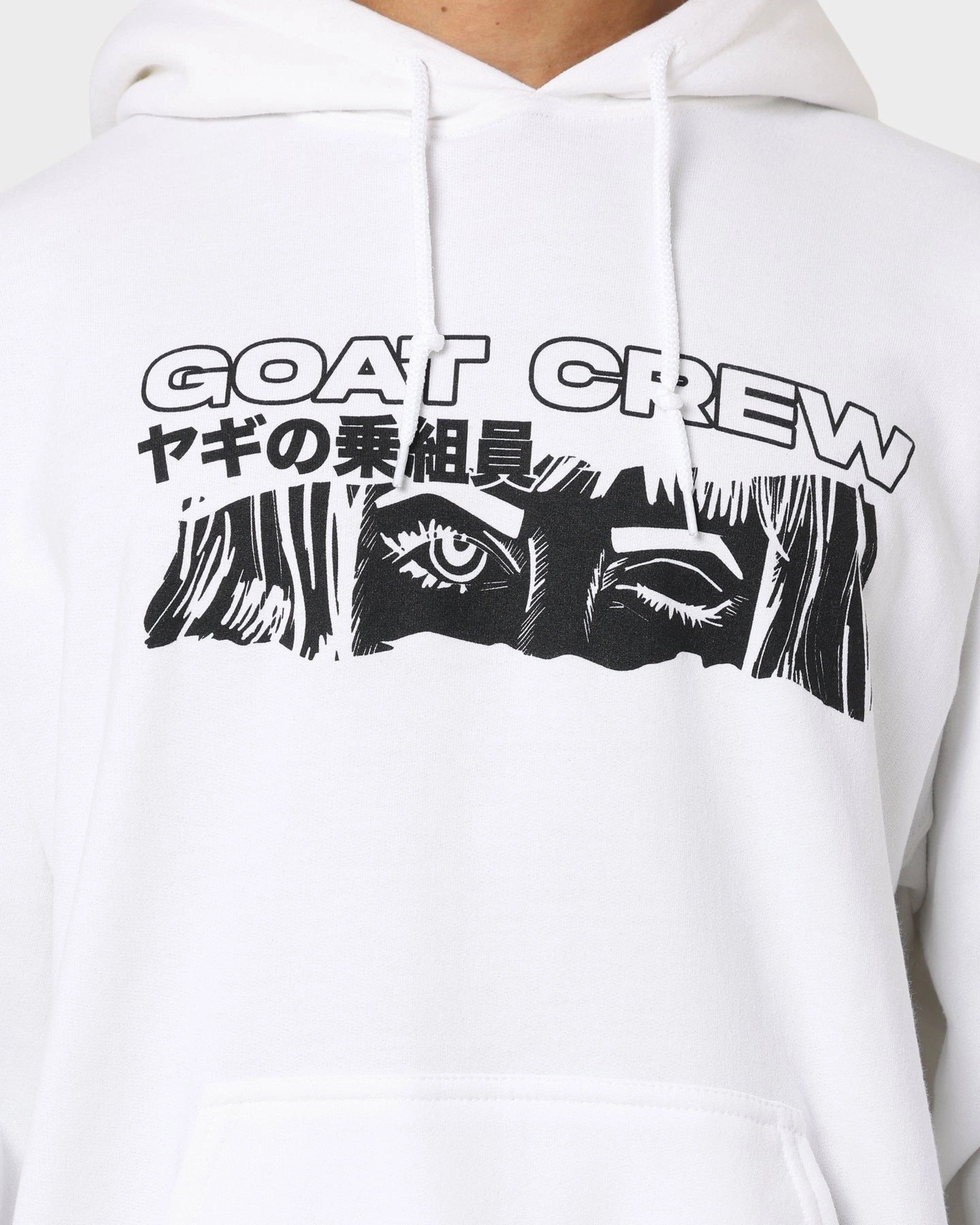 Preppy Reflective Trim Goat Crew Niseko Hoodie White
