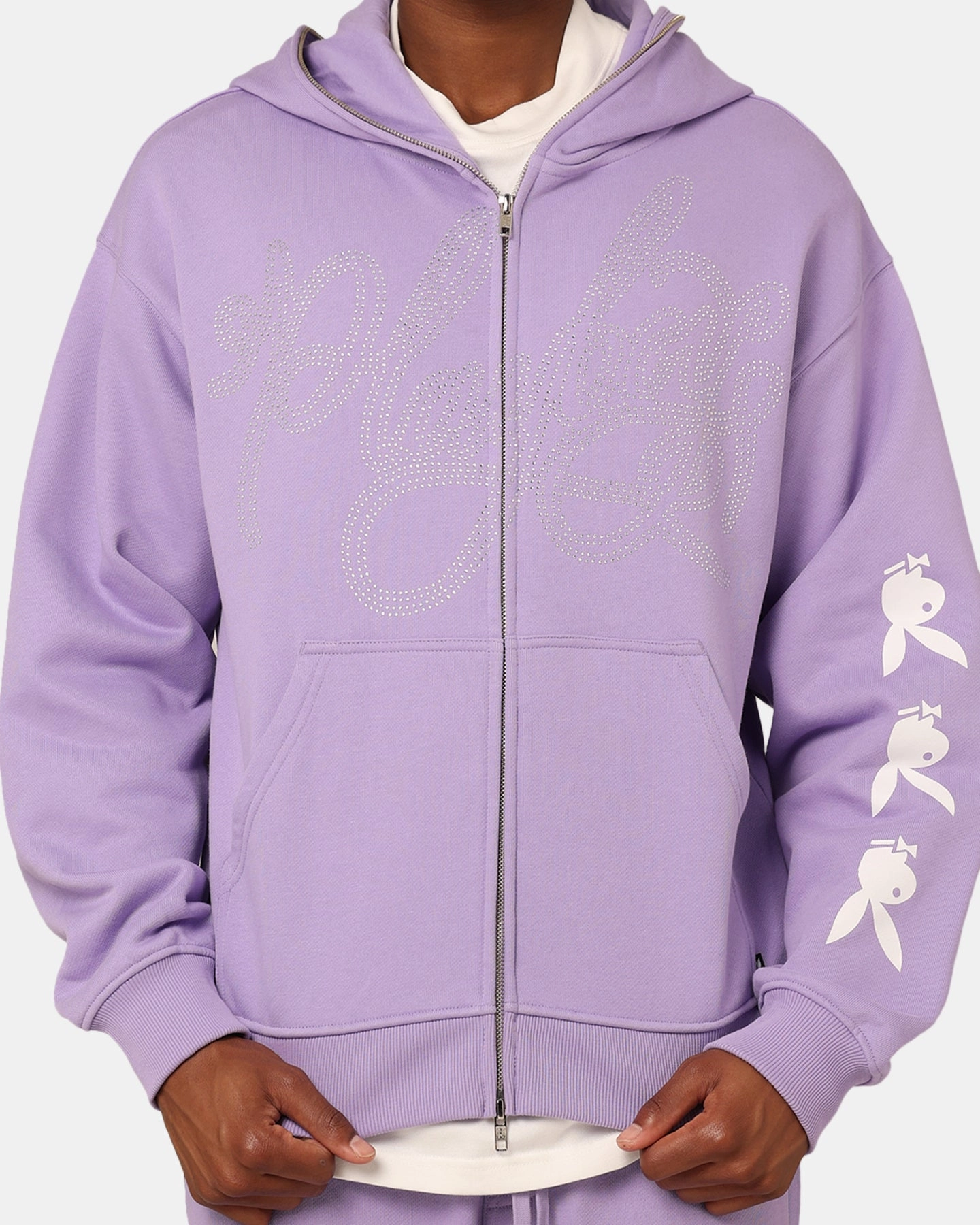 Active Lifestyle Gear Playboy By Culture Kings Shyne Full Zip Hoodie Purple