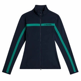 Temperature Adaptive Sunday Walk Style J.Lindeberg Seasonal Janice Mid Layer Golf Jacket JL Navy - FW23 Women