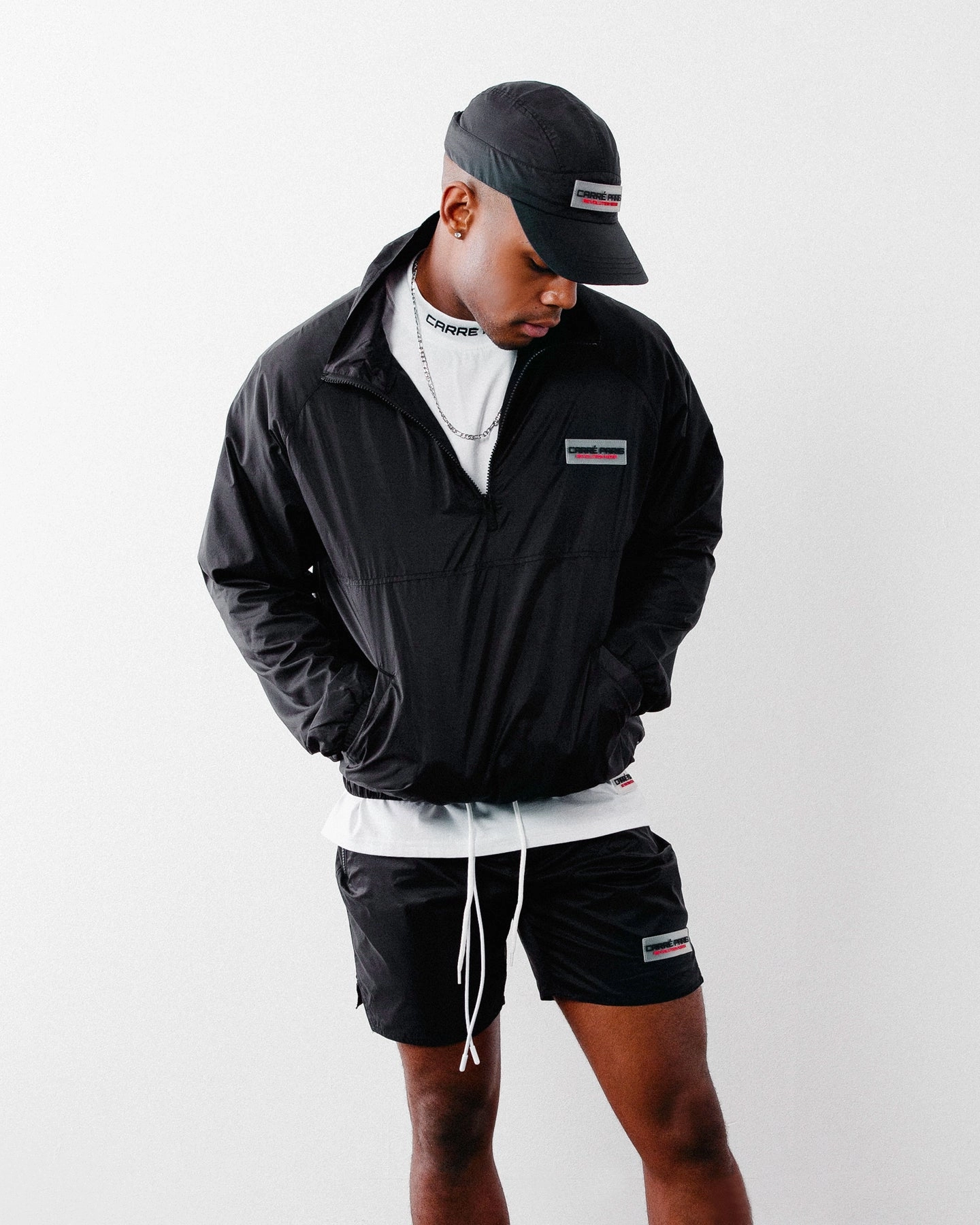 Carr?? Revolution Wear 3/4 Windbreaker Black suitable for formal meetings Elegant