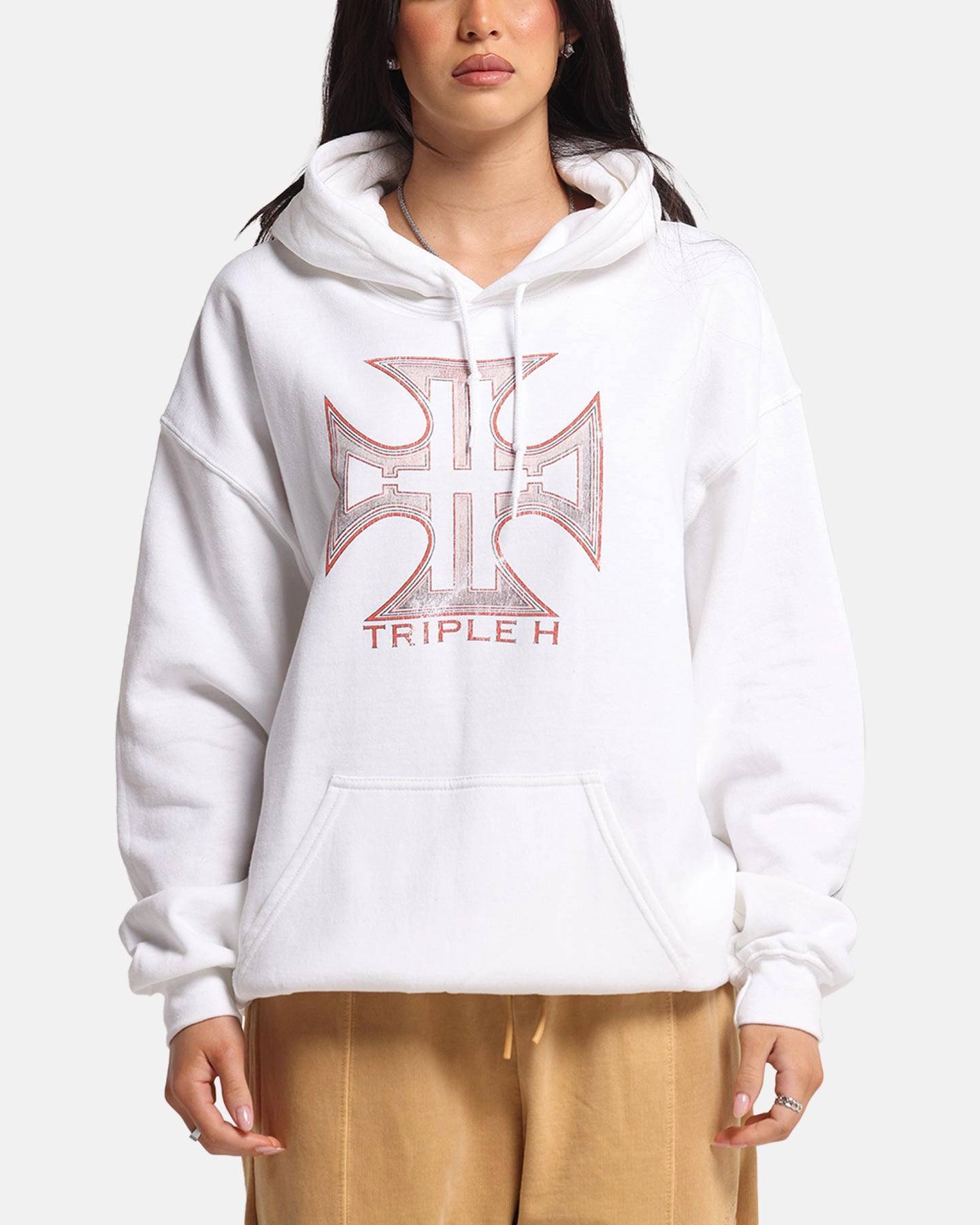 Culture Kings X WWE Triple H Wrestlemania XLI Premium Hoodie White work - from - home