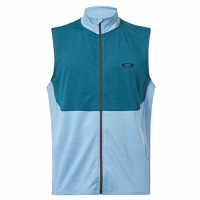 Oakley Gravity Range Golf Vest Stonewash Blue Heather - FW23 Men Core Comfort Future - proof