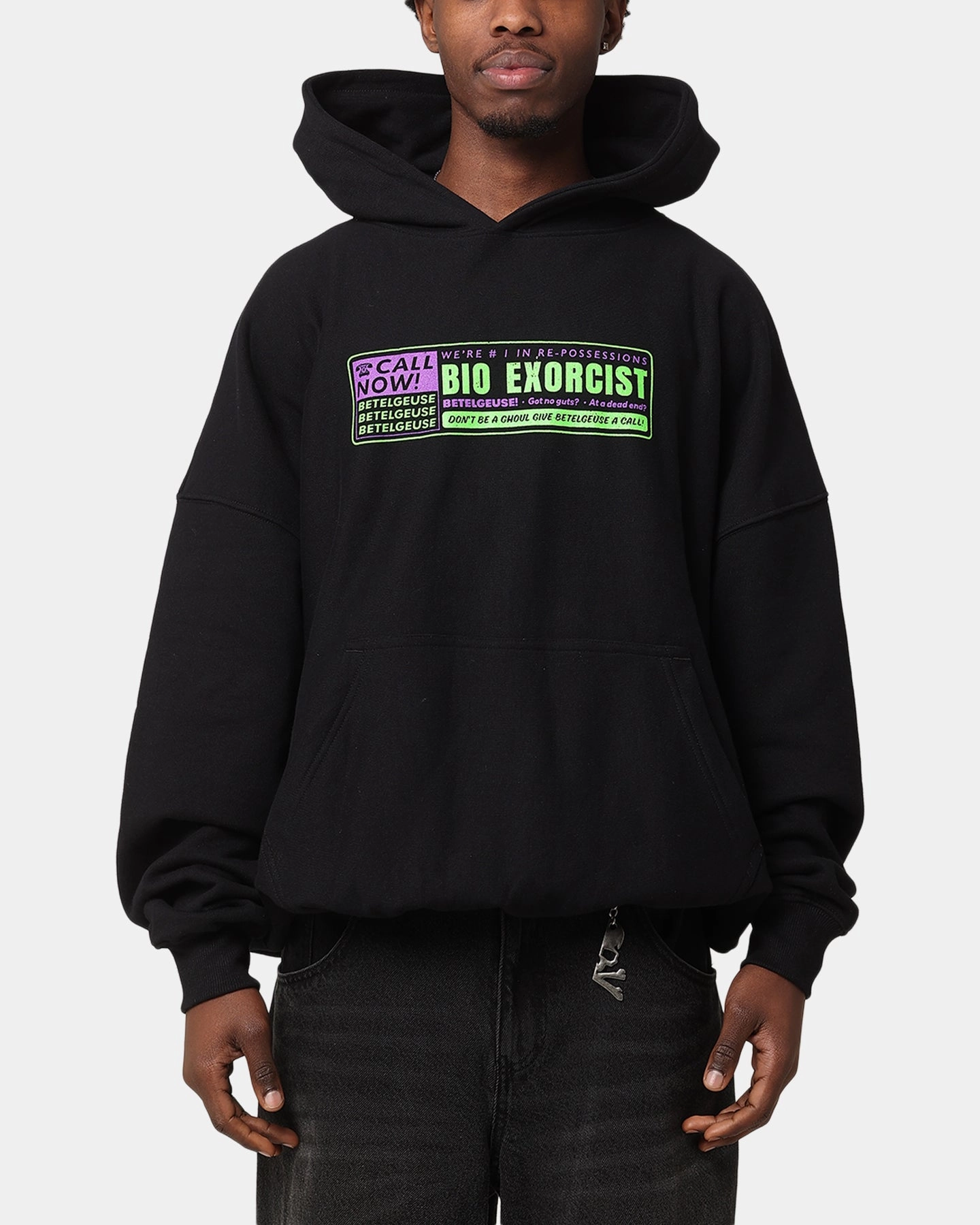 Goat Crew X Beetlejuice Beetlejuice 2 Premium Vintage Hoodie Black Urban Trend Look Lightweight Comfort Wear