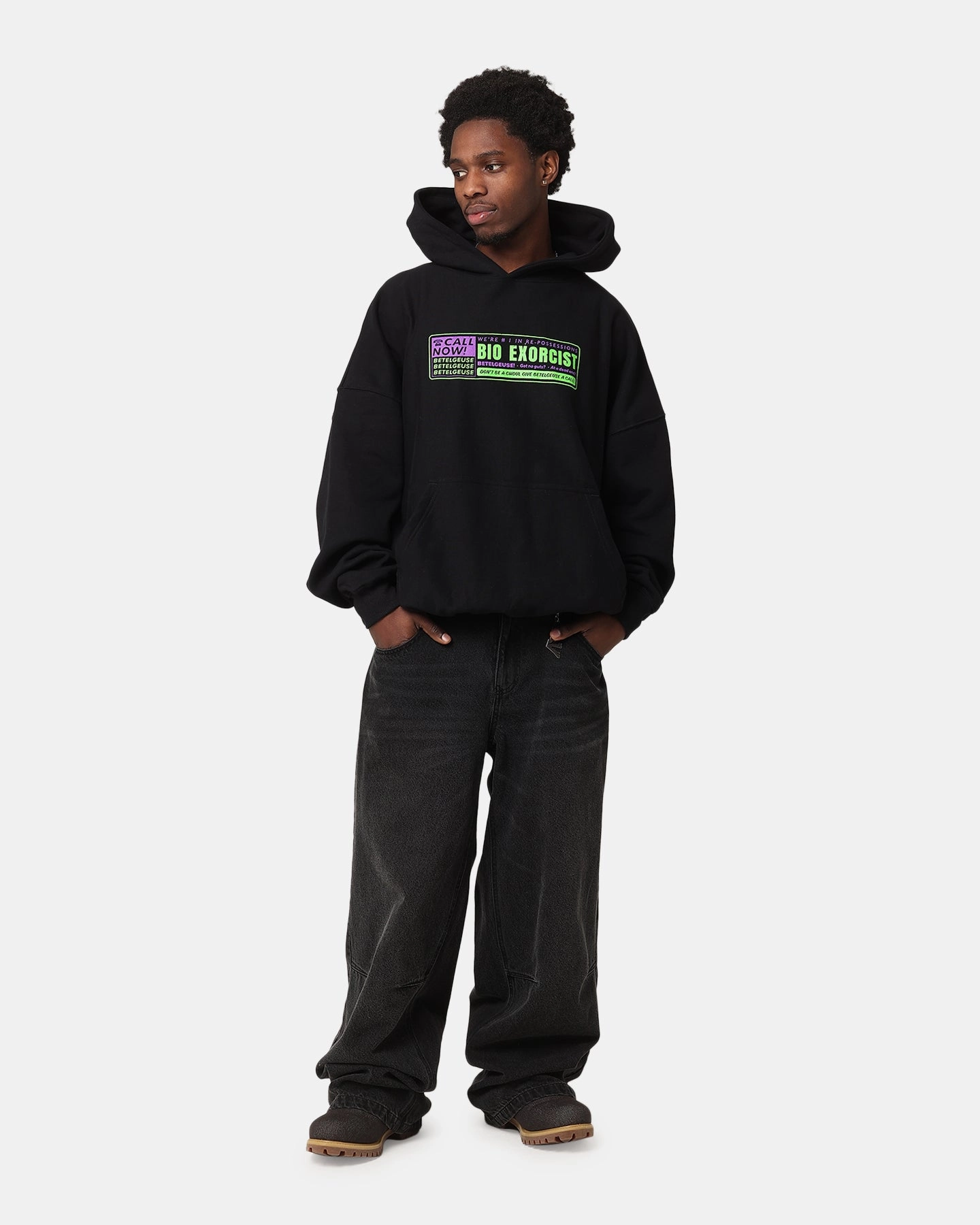 Goat Crew X Beetlejuice Beetlejuice 2 Premium Vintage Hoodie Black Classic Chic