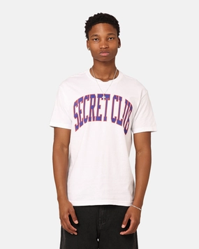 Secret Club Arc T-Shirt White Layered Wear Light and Soft
