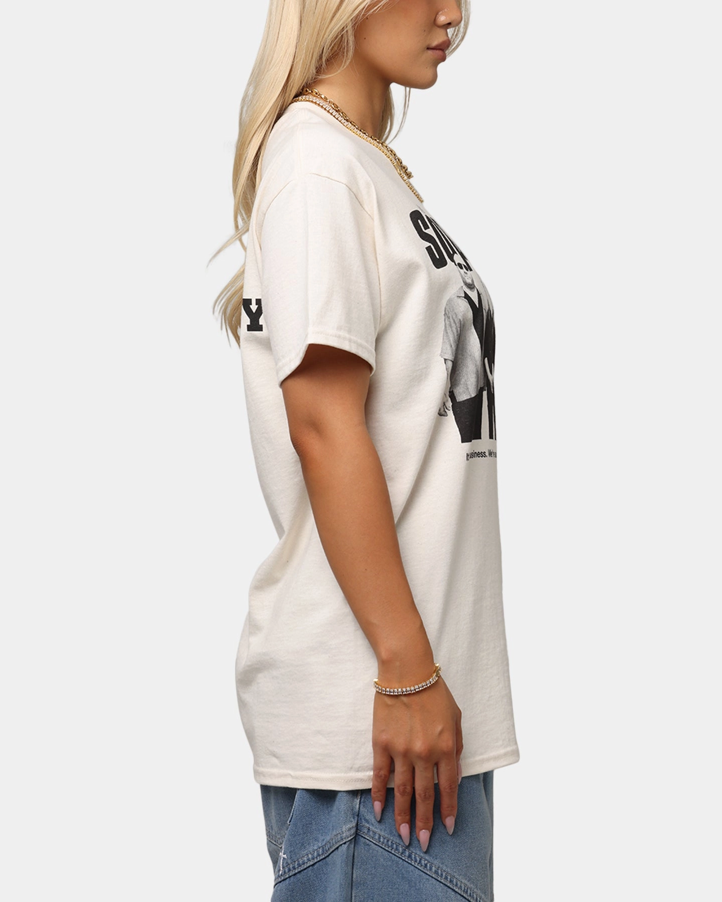 The Sopranos It's Business T-Shirt Off White Seasonal Comfort Style Wrinkle Resistant Cloth