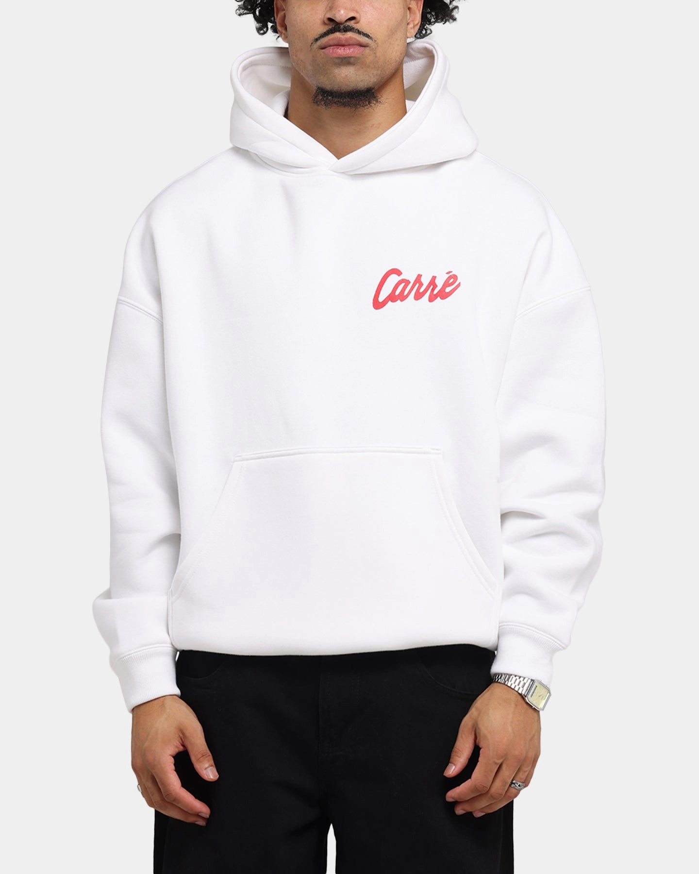 Carre Pepe Hoodie White integrated design