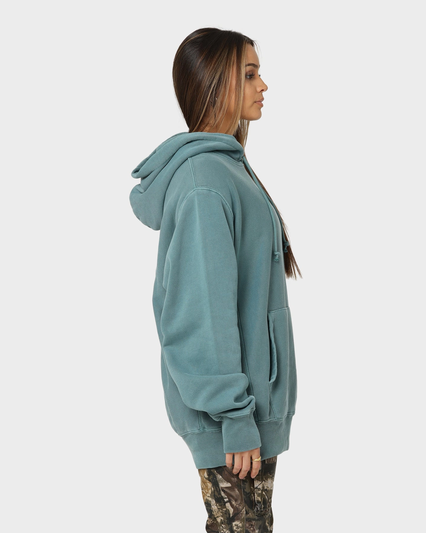 Storm Shield Champion Reverse Weave Garm Dye Hoodie Aqua Tonic