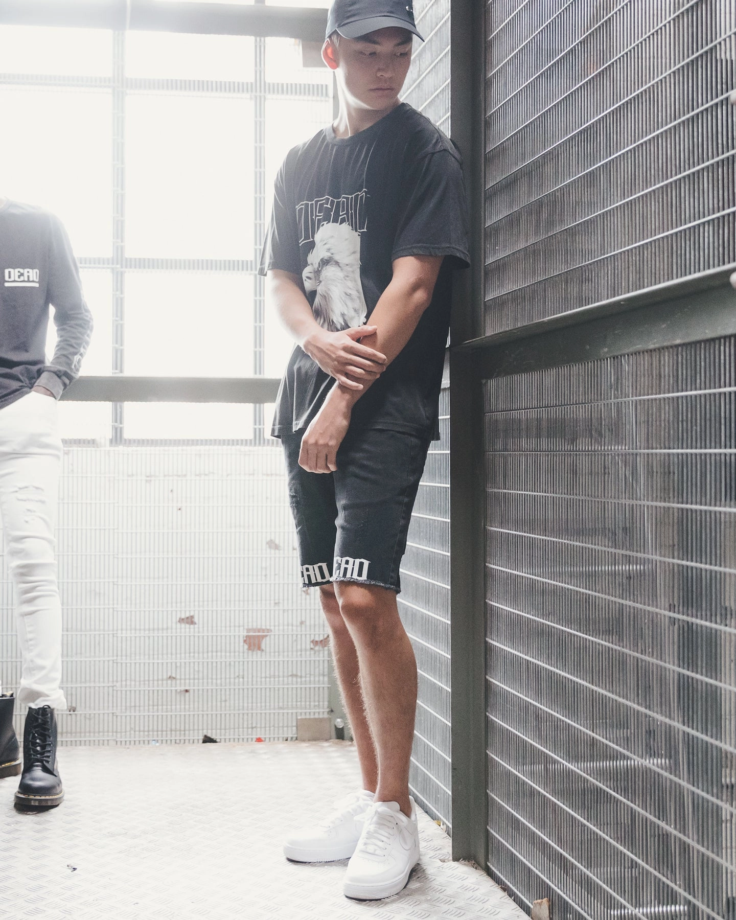 Cool Breeze overalls Dead Studios Destroy Denim Short Washed Black