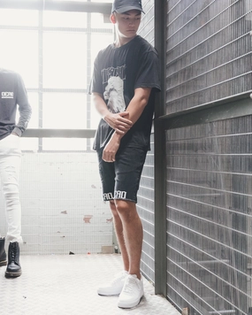 Cool Breeze overalls Dead Studios Destroy Denim Short Washed Black