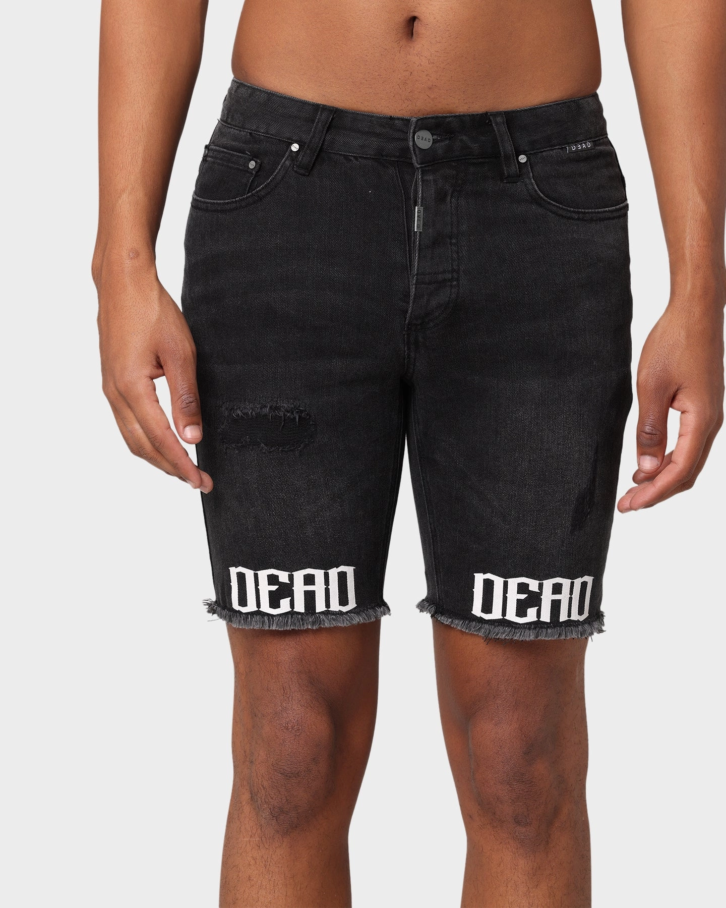 Dead Studios Destroy Denim Short Washed Black evening dress