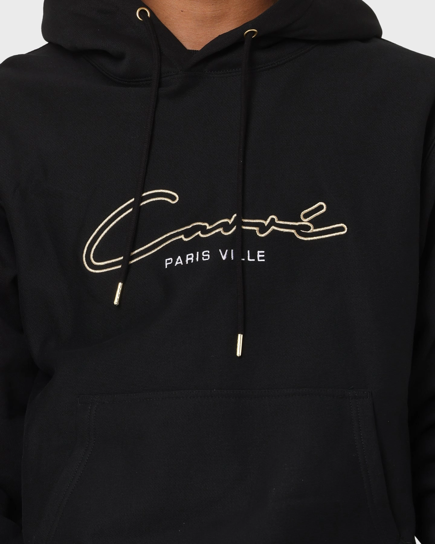 Carr?? Men's Paris City Classique Hoodie Black/Gold Button-up