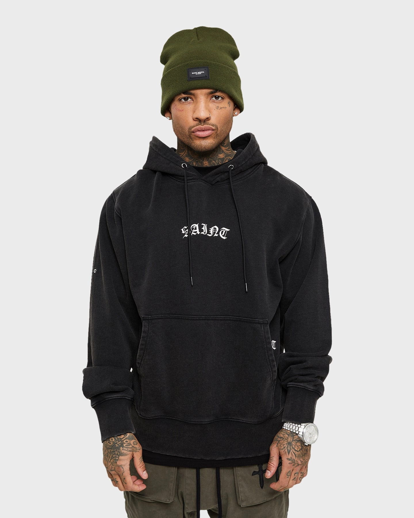 waiters Saint Morta Day Of The Dead Hoodie Vintage Black