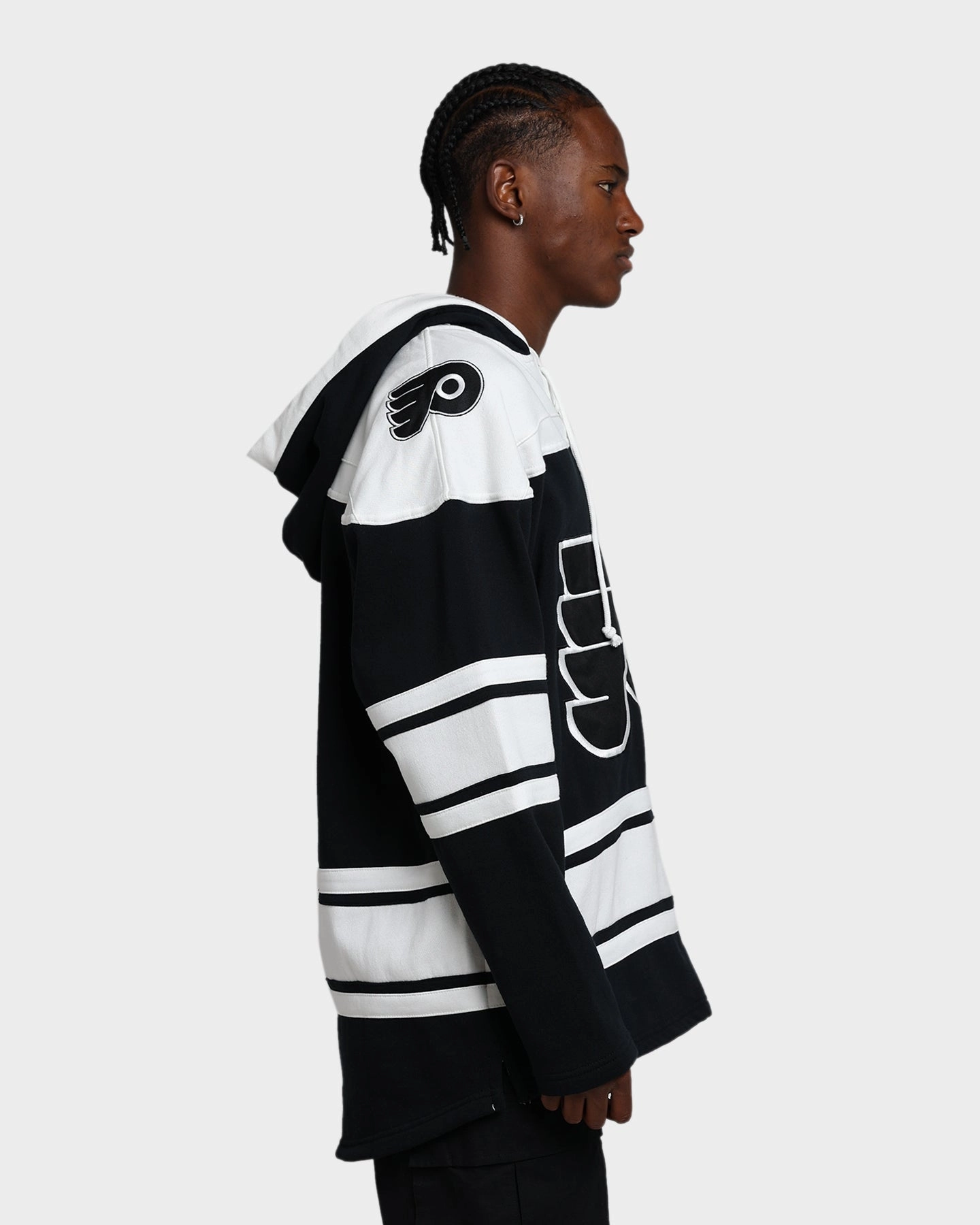 Preppy 47 Brand Philadelphia Flyers Superior Lacer Hoodie Jet Black