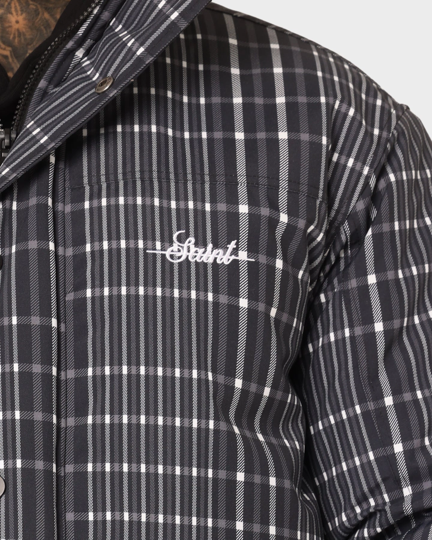 UltraThinLayer Saint Morta Mercy Merci Plaid Jacket Black