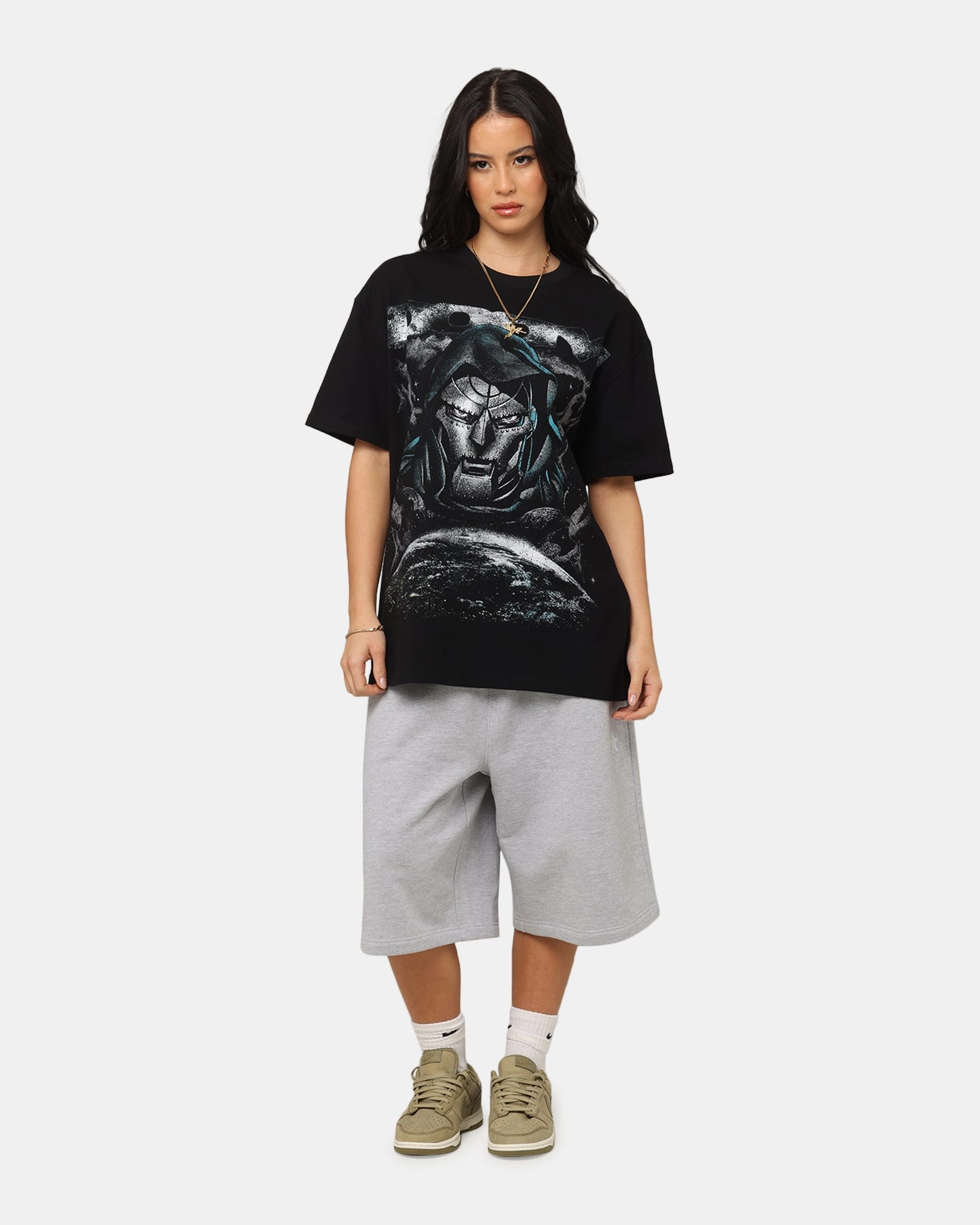 Goat Crew Marvel Doctor Doom No Rivals Heavy T-Shirt Black Relaxed Style Essential Layer