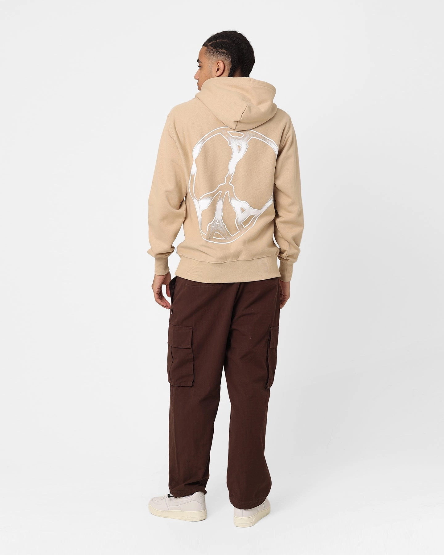 motorcyclist cruise trip Carre Peacemaker Classic Hoodie Stone