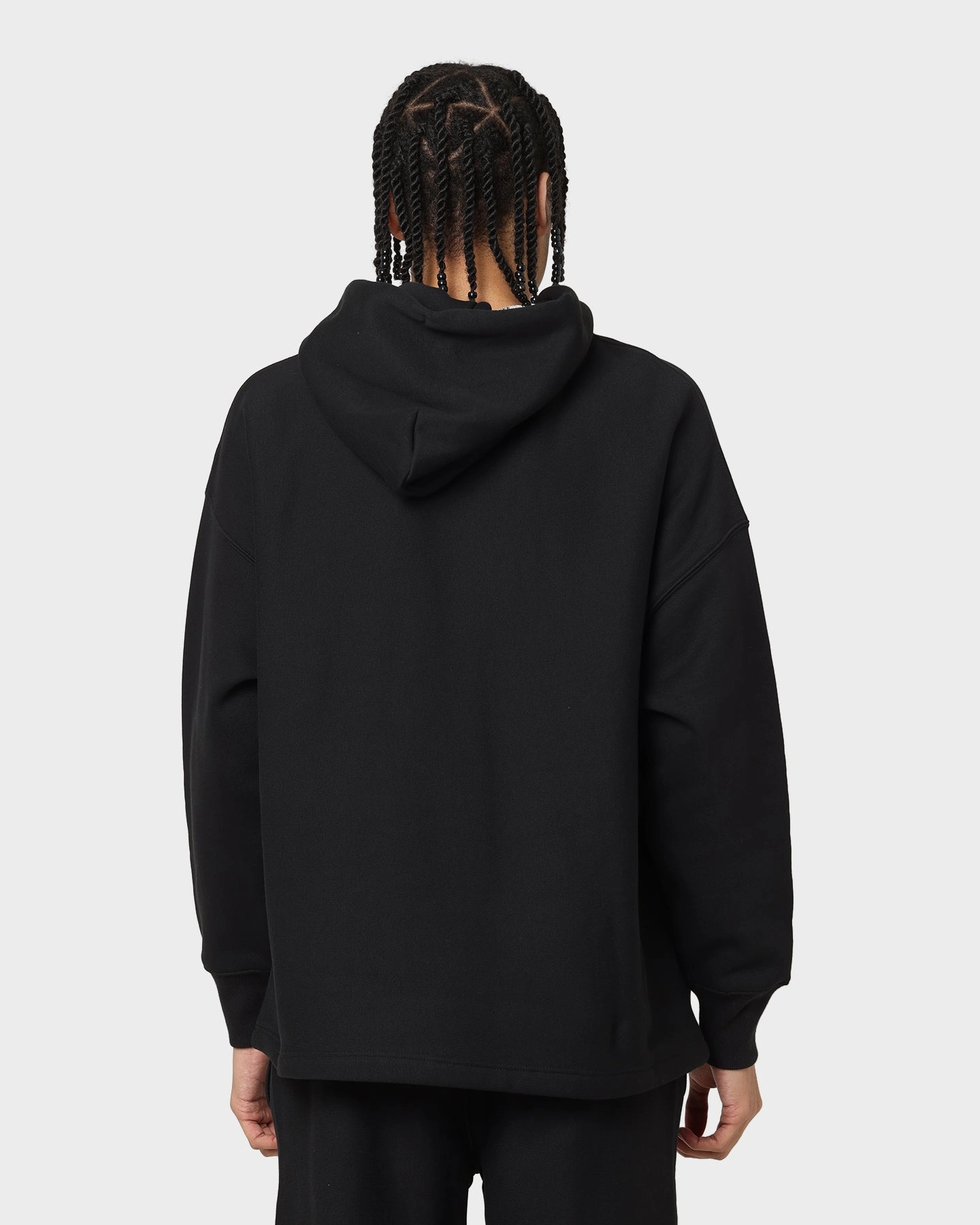 Champion Reverse Weave Relaxed Hem Hoodie Black Noise Free Movement Approach