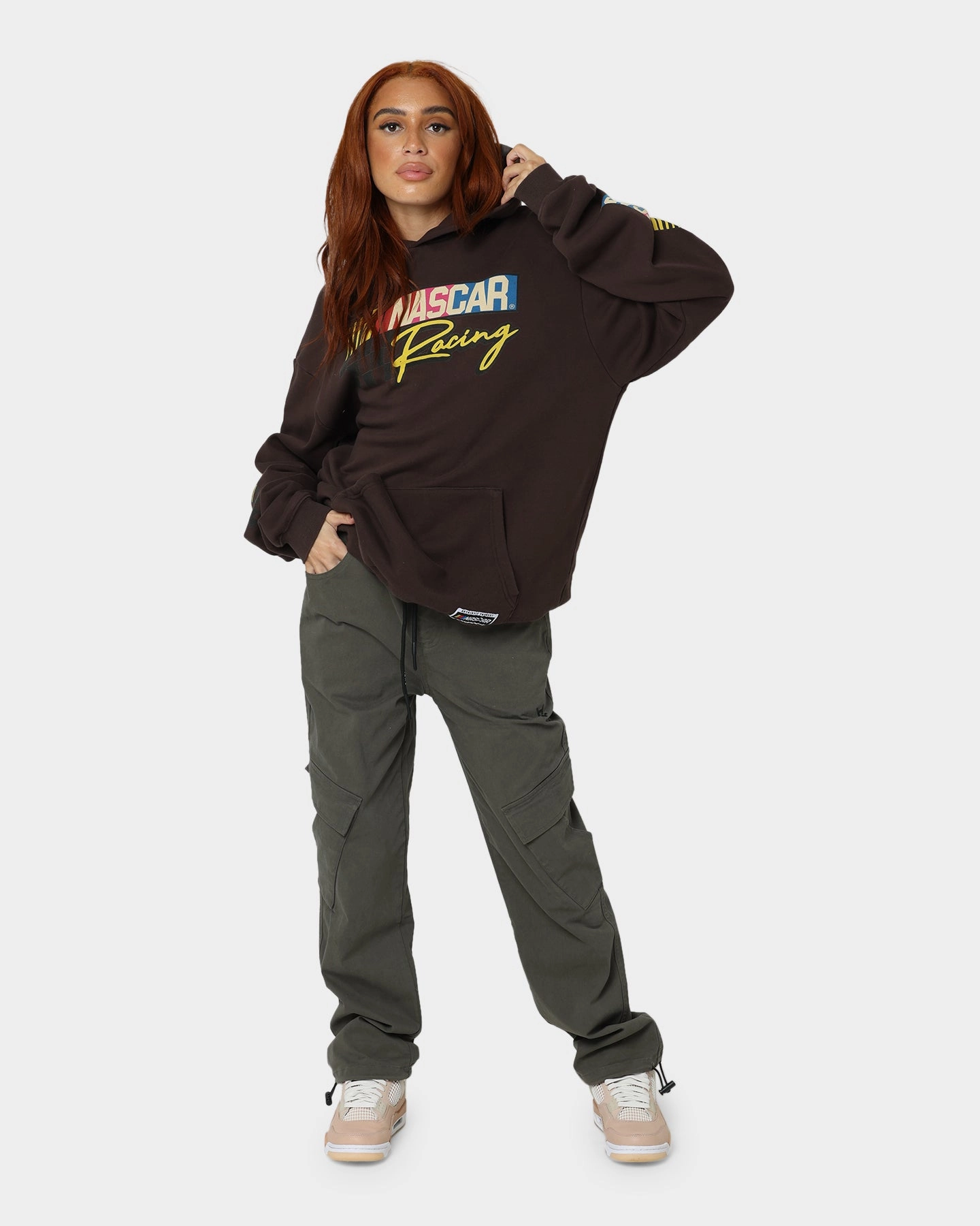 NASCAR NASCAR Racing Hoodie Chocolate Brown Outdoor Comfort