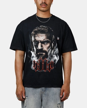 Culture Kings X WWE Triple H Wrestlemania XLI Vintage T-Shirt Black Acidwash Quick Wear Outdoor Smart