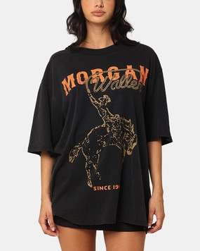 Morgan Wallen Cowboy T-Shirt Washed Black Relaxed and Easy No Fade Technology