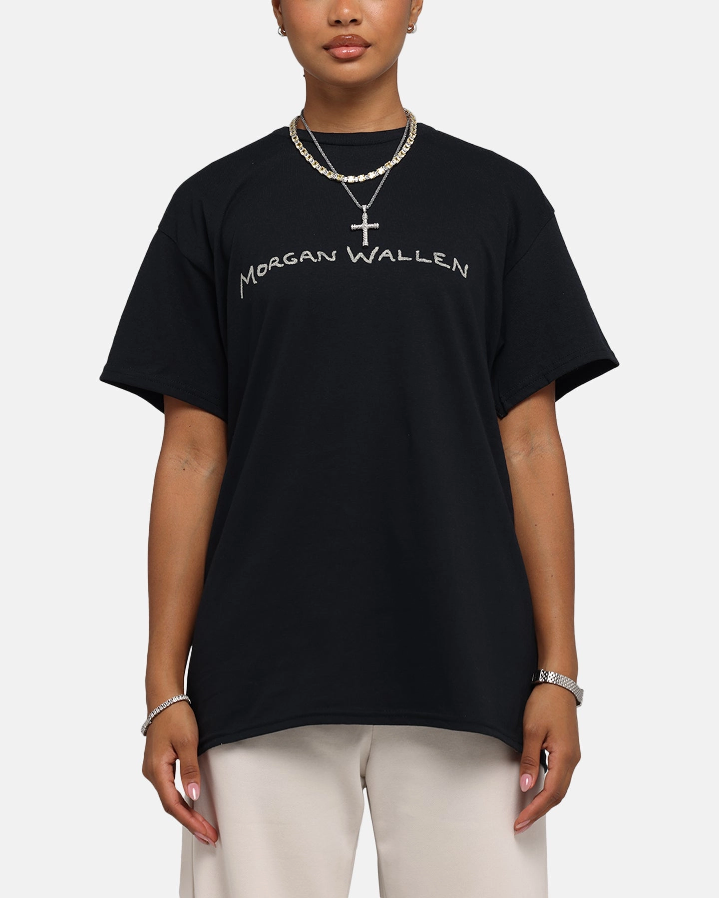 Multi Panel Structure Morgan Wallen I'm The Problem T-Shirt Black