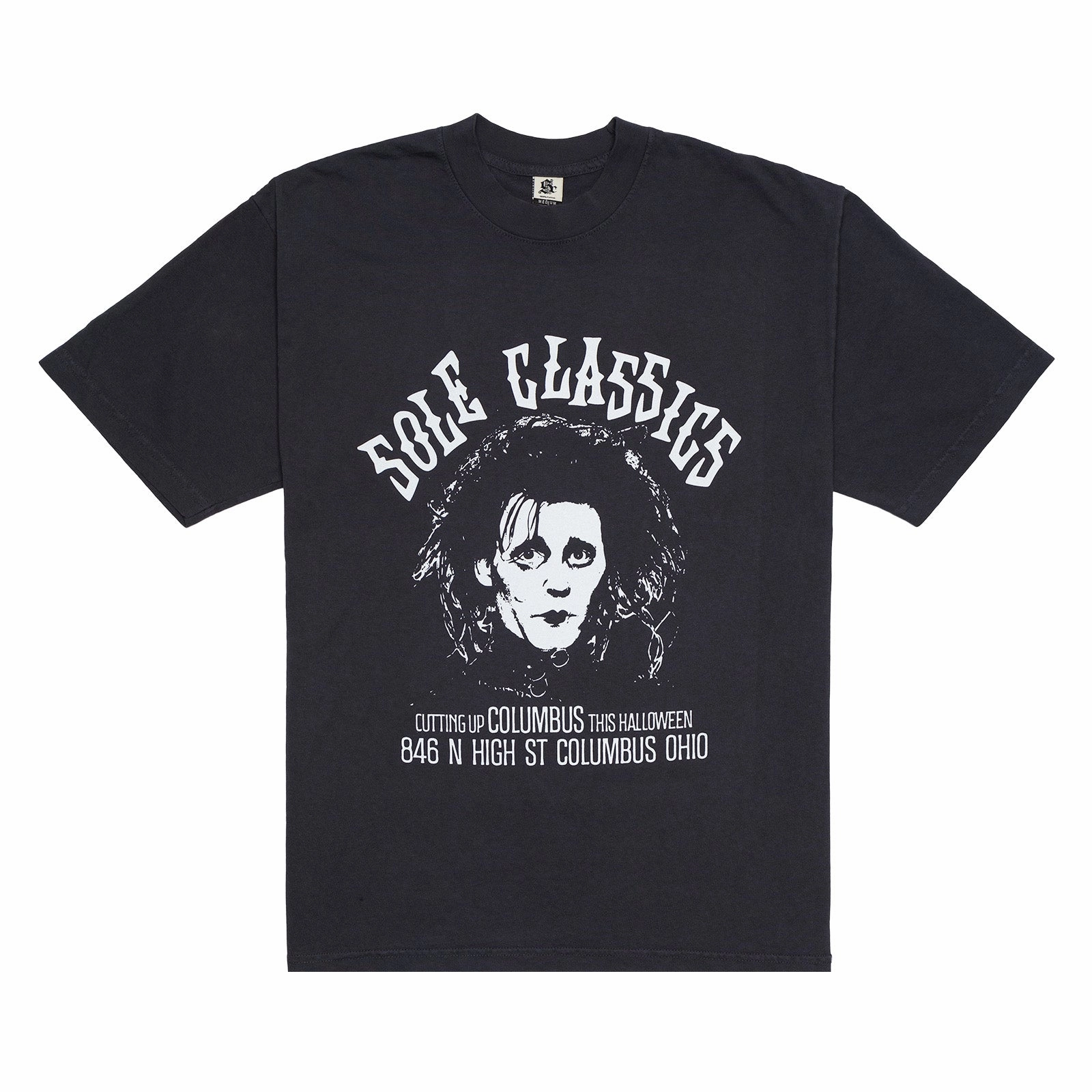 Travel Wear Bold Statement Sole Classics Cuttin' up T shirt 'Faded Black'