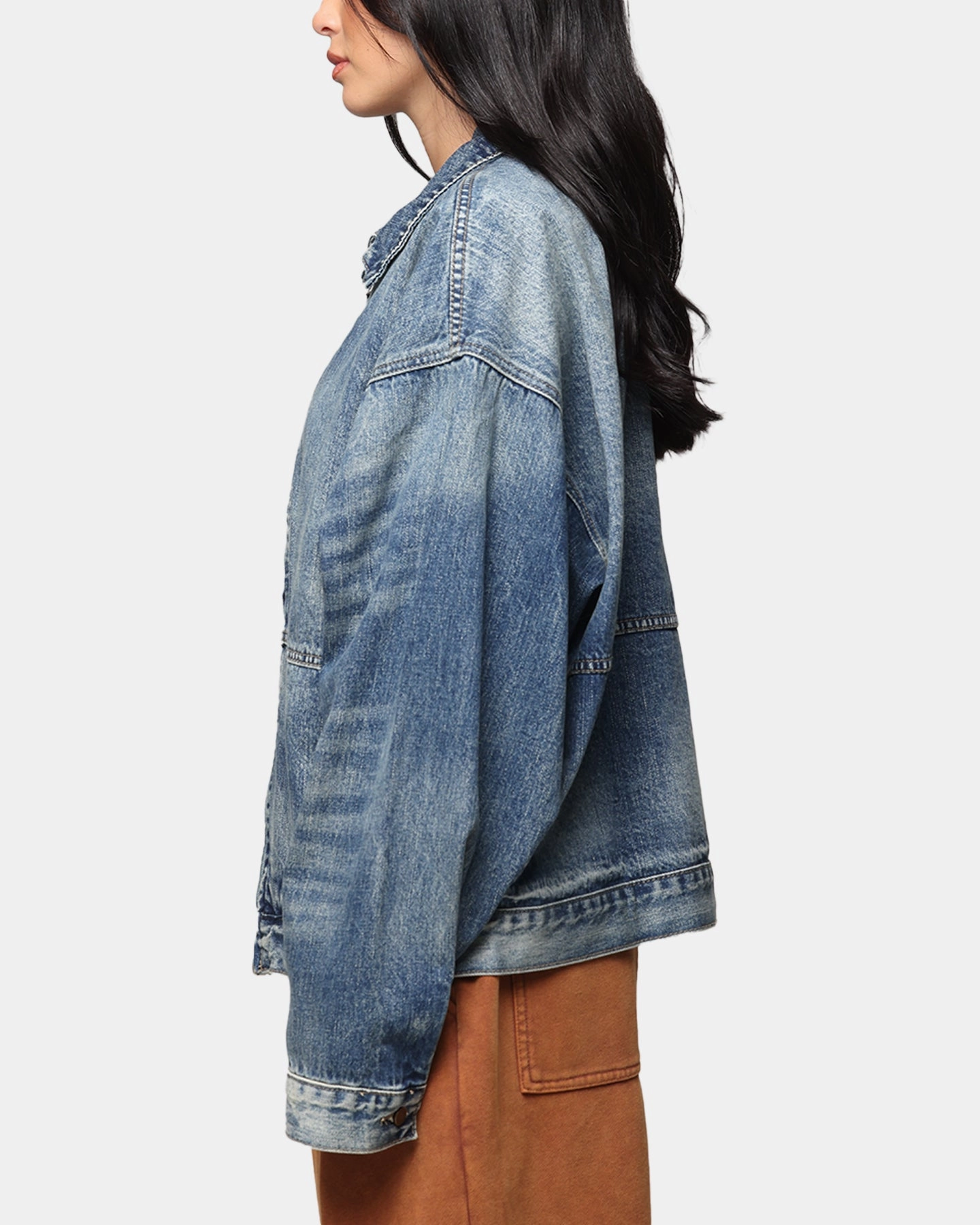 MNML Denim Choir Coat Vintage Blue Street Comfort Style