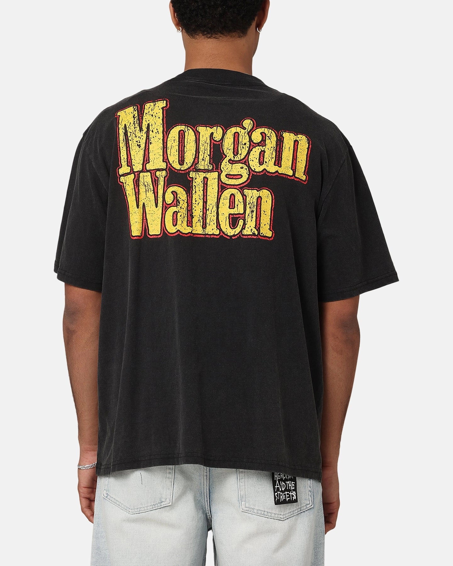 Evergreen Travel Friendly Morgan Wallen Truck T-Shirt Washed Black