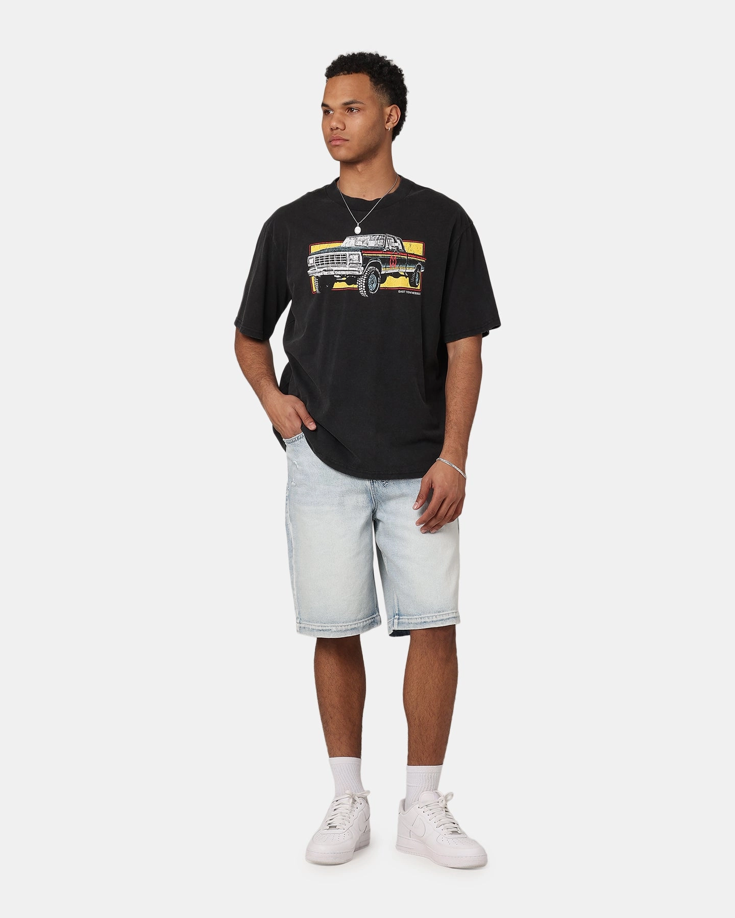 Animal print wildness Subtle Embroidery Morgan Wallen Truck T-Shirt Washed Black