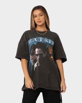 American Thrift X The Matrix Heavyweight Vintage T-Shirt Black Wash MoistureWicking Technology