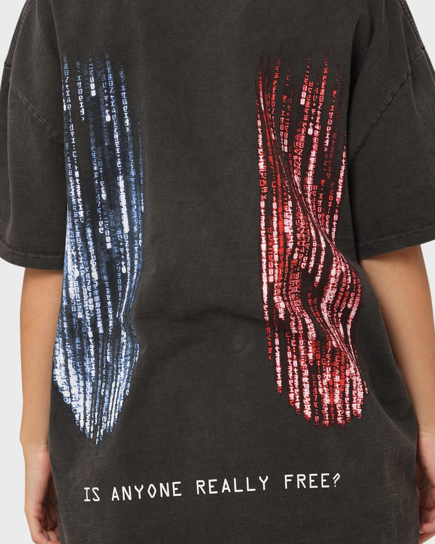 American Thrift X The Matrix Heavyweight Vintage T-Shirt Black Wash Customizable Streetwear