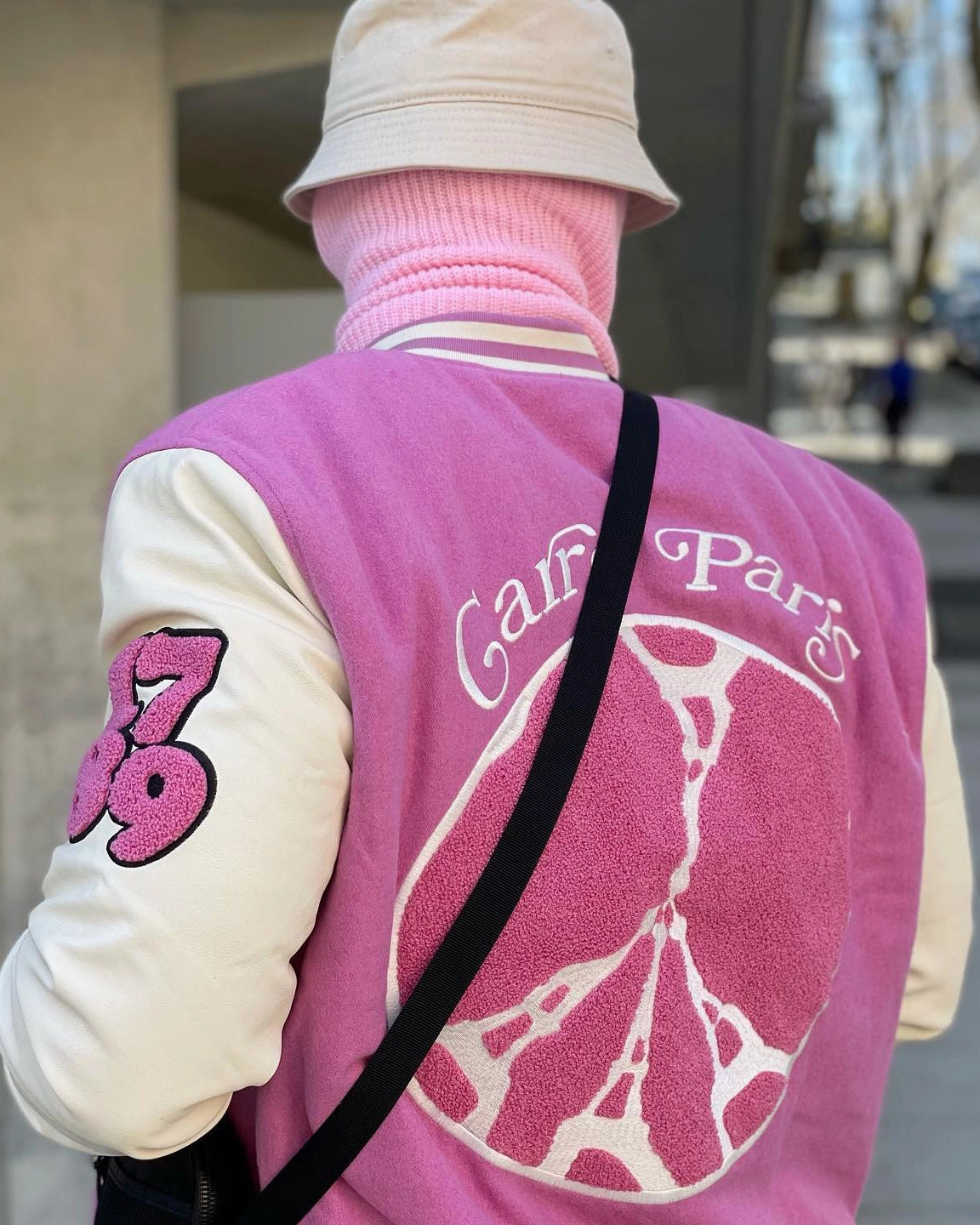 Carr?? Peace Varsity Jacket Pink Indoor Layer Invoice