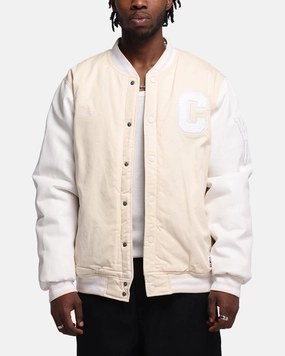 Regular-fit Carre MVP Varsity Jacket Cream/White