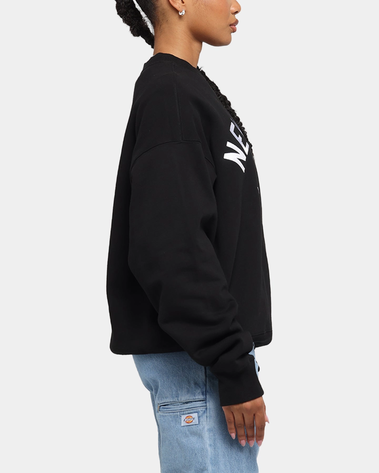 Majestic Athletic New York Yankees Arch Boxy Crewneck Black DoubleLayered Collar