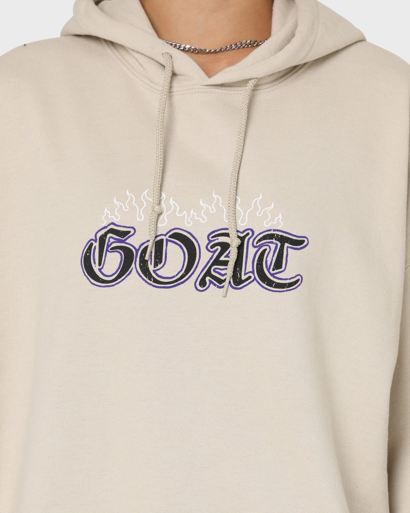 Approve Soft Texture Goat Crew King Skeleton Hoodie Sand