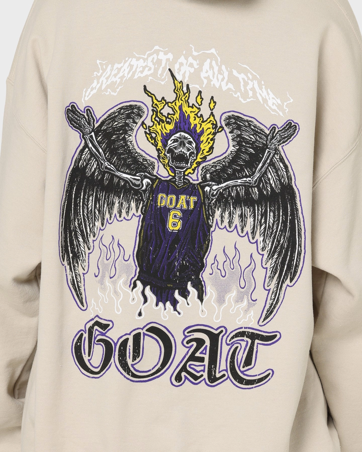 Windbreaker Style Goat Crew King Skeleton Hoodie Sand