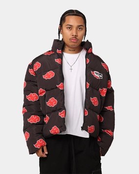 Goat Crew X Naruto Akatsuki Puffer Jacket Black Headband High-Performance Wear