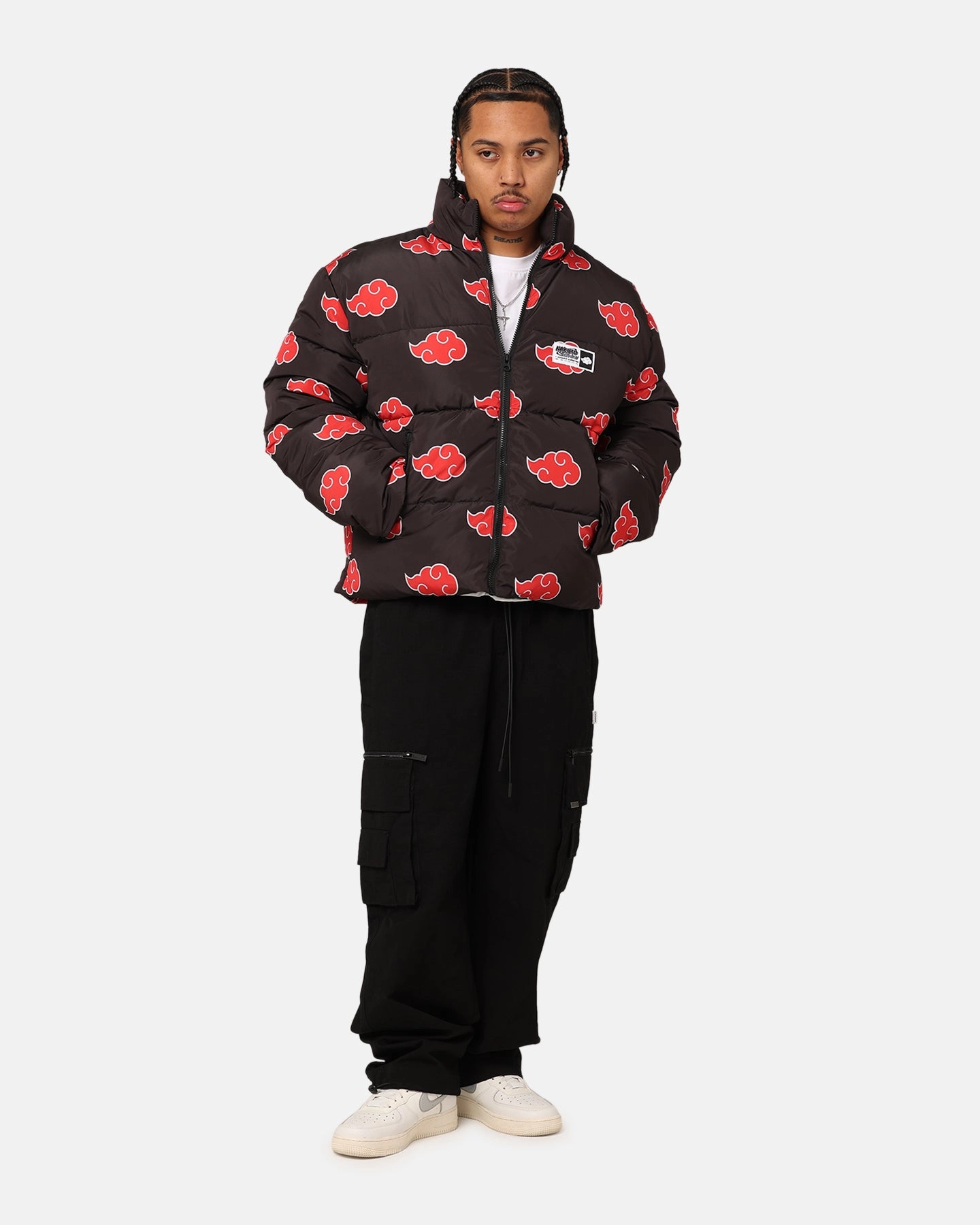 Goat Crew X Naruto Akatsuki Puffer Jacket Black Tweezers Indoor Use